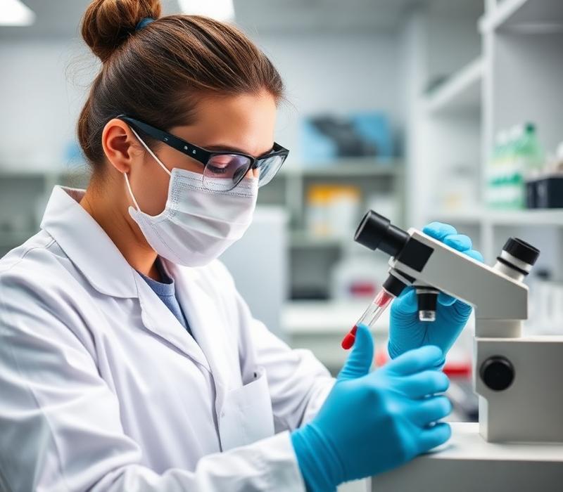 Lab technician at work
